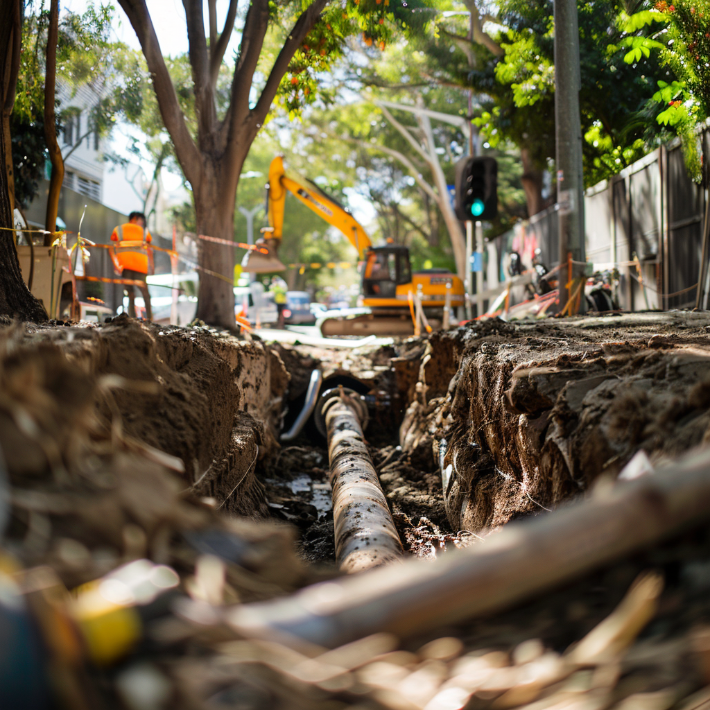 Expert trench excavation ensures effective and reliable pipe repairs in Marrickville.